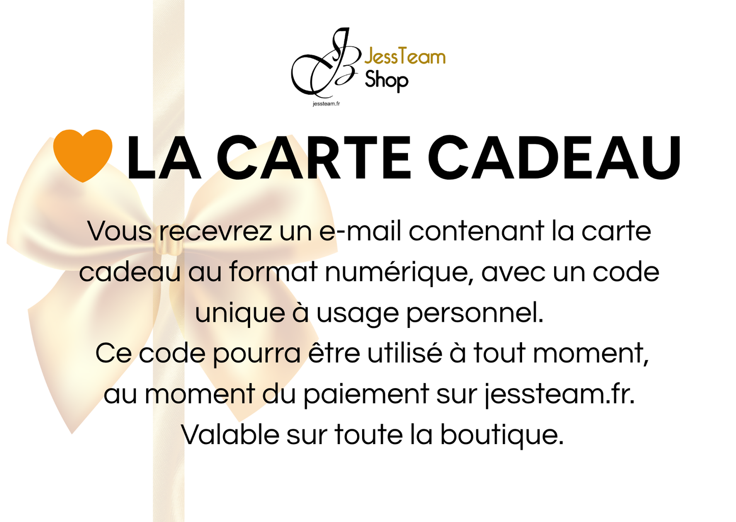 Carte cadeau douce intention