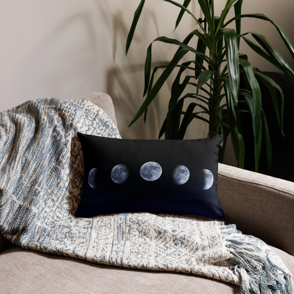 Coussin imprimé "Phase Lunaire" – Poésie et douceur nocturne