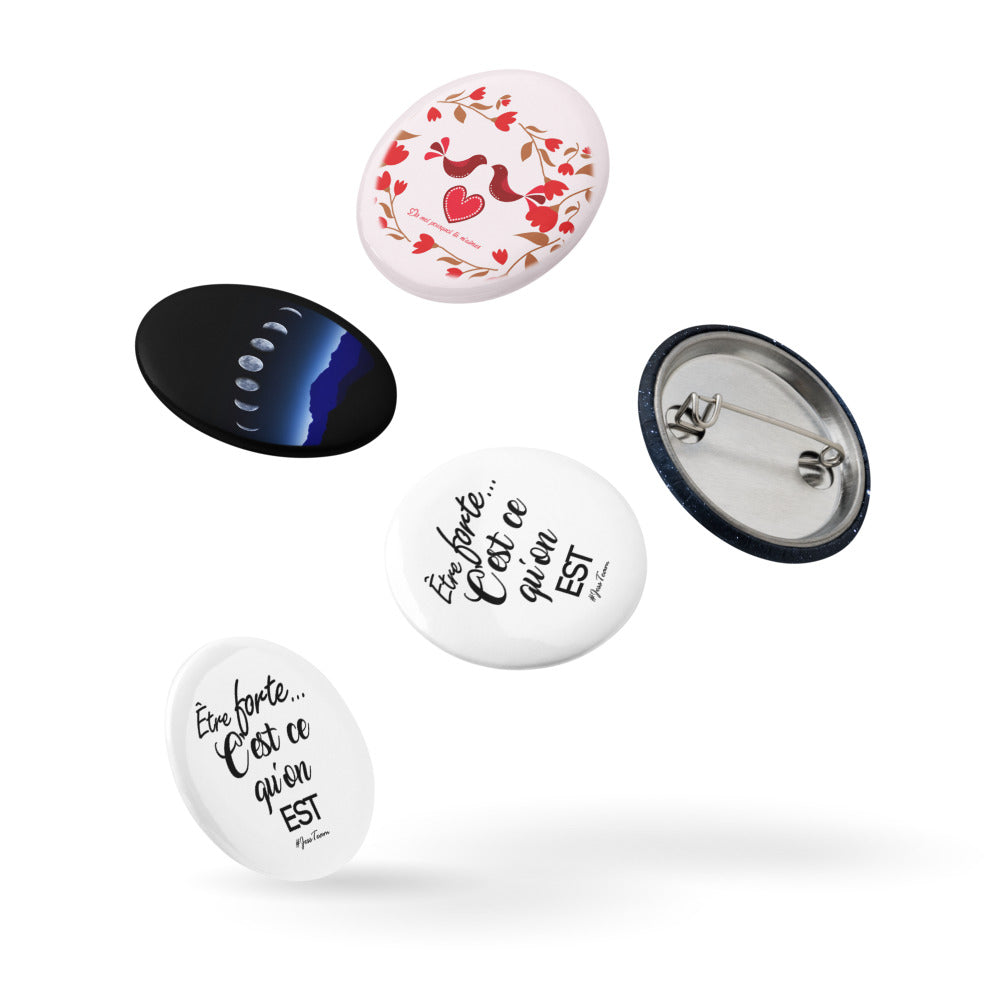 Lot de 5 badges pack phase lunaire ou affirmation de soi