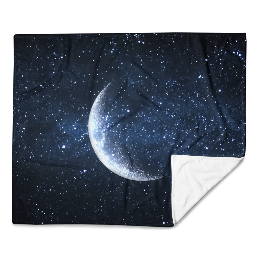 Couverture douce "Anba Lalin" – Drap céleste pour soirées douces
