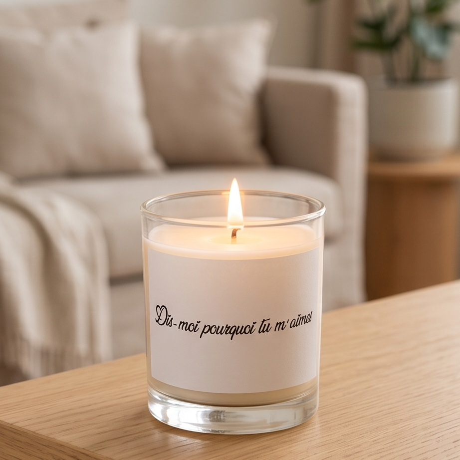 Bougie "Pourquoi tu m'aimes"