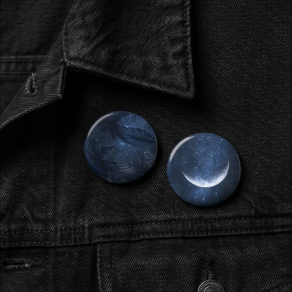 Lot de badges "Lune & Amour"