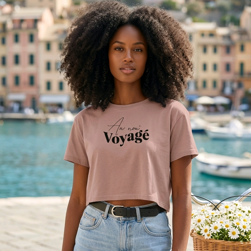 Crop top "An nou voyagé"