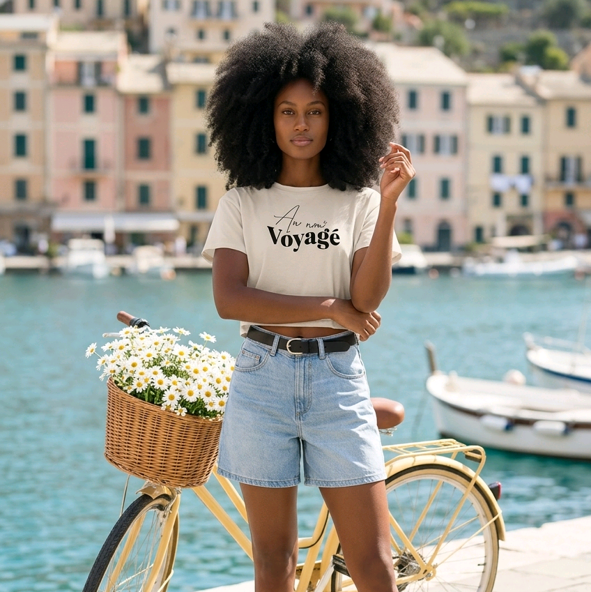 Crop top "An nou voyagé"