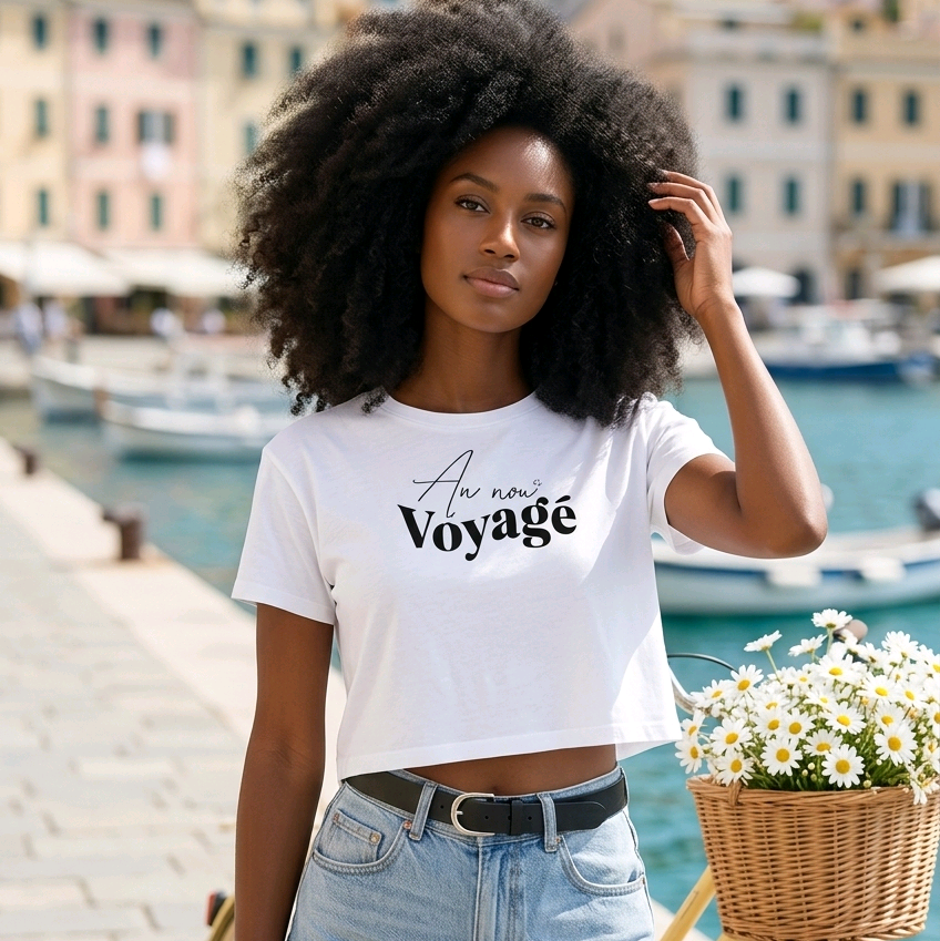 Crop top "An nou voyagé"