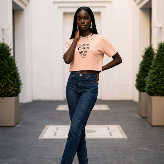 Crop top "Être forte"