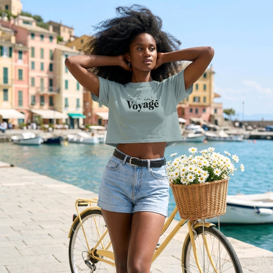 Crop top "An nou voyagé"