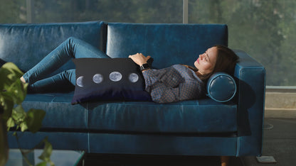 Coussin imprimé "Phase Lunaire" – Poésie et douceur nocturne