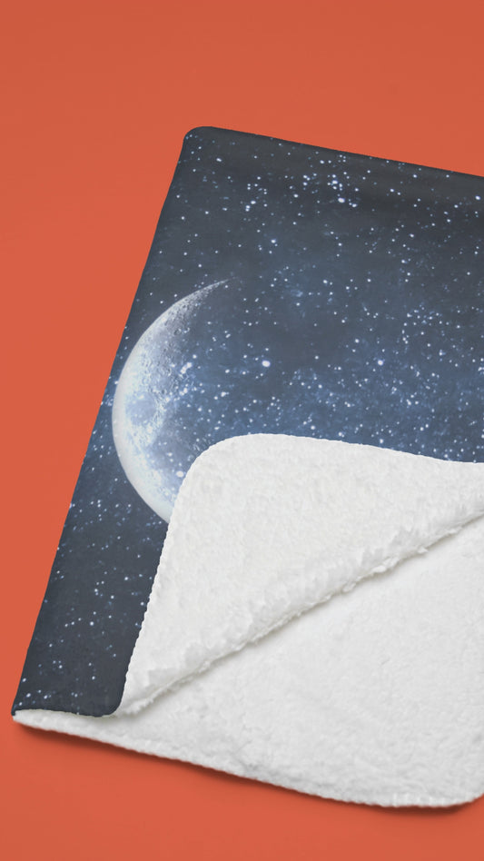 Couverture douce "Anba Lalin" – Drap céleste pour soirées douces